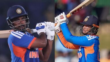 Sanju Samson (Left) scored an entertaining 57 in the second T20I against Afghanistan, but Vaibhav Sooryavanshi (Right) could get a chance in the third T20I on Thursday.
