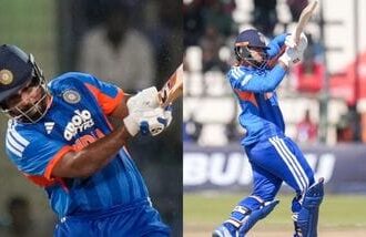 Vaibhav Sooryavanshi (Right) could replace Sanju Samson (Left) in the third T20I against Afghanistan.