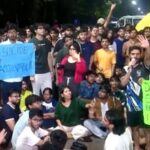 Heavy police security has been deployed on campus to control the situation as discussions were held between students and the administration.