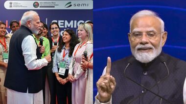 Prime Minister Narendra Modi interacts with participants on the inauguration day of SEMICON India 2026.