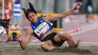 Nagoya: India's Shaili Singh competes in the women's long jump final event during the ongoing 20th Asian Games, in Nagoya, Japan, Sunday, Sept. 27, 2026. (PTI Photo/Atul Yadav) (PTI09_27_2026_000584B)