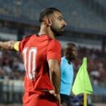 Egypt's Mohamed Salah gestures during a match.