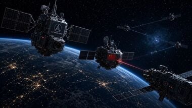 The US Space Force did not specify the number or type of weapons deployed in orbit. It said its space-control capabilities include kinetic and non-kinetic means to affect an adversary's space systems. (AI Image)