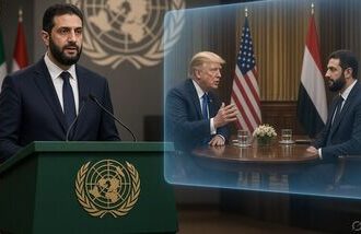 Syrian President Ahmed al-Sharaa recalled joking with Donald Trump that he could give New Jersey to Israel, saying Trump does not own the Golan Heights to give it away. (AI-generated Image for representational purposes only)