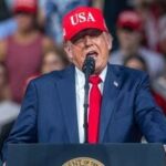 US President Donald Trump during a campaign event at Gastonia Municipal Airport in Gastonia, North Carolina on Sept. 16, 2026. Photographer: Grant Baldwin/Bloomberg