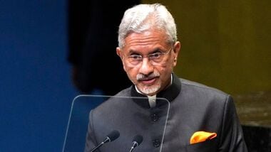 Subrahmanyam Jaishankar, India's external affairs minister, during the United Nations General Assembly (UNGA) in New York, US, on Saturday, Sept. 26, 2026. Photographer: John Lamparski/Bloomberg