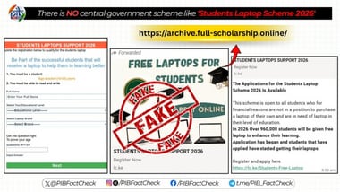 Centre dismisses ‘fake’ claims on free laptop scheme.