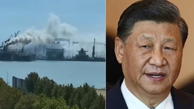 China Cargo Ship Fire: 20 killed, 5 missing; Xi Jinping calls for rescue ops (Image: X, AP)