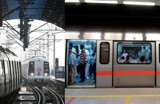 Delhi Metro sees record 82.44 lakh passenger boardings on 17 Sep amid DTC bus strike(Images: HT, Mint)