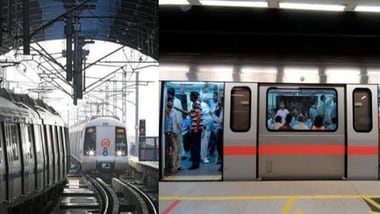 Delhi Metro sees record 82.44 lakh passenger boardings on 17 Sep amid DTC bus strike(Images: HT, Mint)