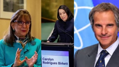 (Images: Left - Rebeca Grynspan (AFP), Centre - Carolyn Rodrigues Birkett (Reuters), Right - Rafael Mariano Grossi (IAEA))