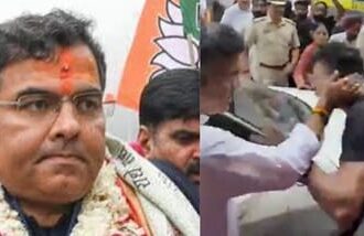 Who is Parvesh Verma? Delhi minister at centre of Tilak Nagar road inspection slap controversy  (Images: HT, screengrab: X/@AamAadmiParty)