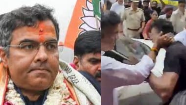 Who is Parvesh Verma? Delhi minister at centre of Tilak Nagar road inspection slap controversy  (Images: HT, screengrab: X/@AamAadmiParty)