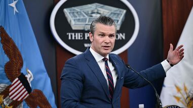 US Defense Secretary Pete Hegseth speaks during a press conference on US military action in Iran, at the Pentagon in Washington, DC, on March 2, 2026. (AFP)