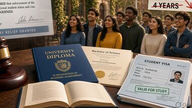 For Indian students, the immediate impact is relief from the four-year cap and associated fixed-term admission requirements while the legal challenge continues. (AI Image)
