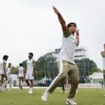 The Indian cricket team during a training session in Nagoya at the Asian Games 2026.