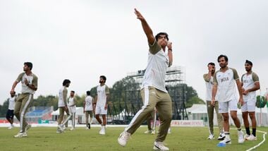 The Indian cricket team during a training session in Nagoya at the Asian Games 2026.