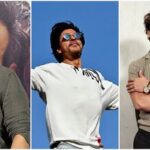 Ajay Devgn (L); Shah Rukh Khan (C); Tiger Shroff.