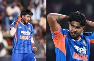 Yash Thakur (Left) has replaced the injured Harshit Rana (Right) in the India squad for the T20I series against Afghanistan as well as the Asian Games 2026 cricket competition.