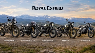Himalayan 750, Continental GT 750, Interceptor 750, Scram 450 and Flying Flea S6.