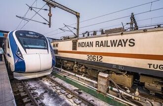 New Delhi Railway Station , indian railways Train T18 , For Stock , New Delhi , 02/01/2019 , photo:pradeep gaur/mint