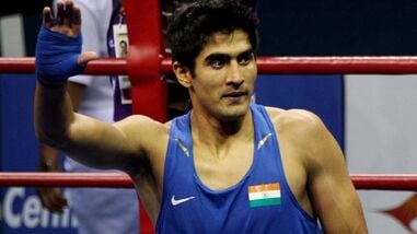 A file image of Indian boxer Vijender Singh.