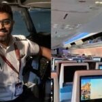 A picture of Captain Smit Machchhar (L) and a screengrab of the FlyDubai flight (R).