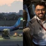 An image of FlyDubai flight (L) and Indian Captain Smit Machchhar (R).