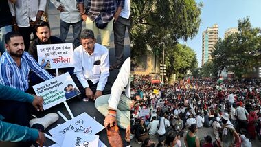 Gen Next Mumbai protest (L) vs CJP protest at Shivaji Park (R).