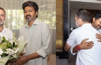 Rahul Gandhi and CM Vijay in Chennai.