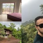 Take tour of Imran Khan's minimal Karjat house featuring stone plinth, steel roof beams and glass doors.
