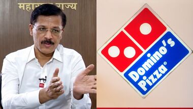 Tukaram Mundhe (L) and a logo of Domino's Pizza (R).