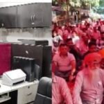 Screengrabs from Punjab protest by state government employees.