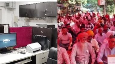Screengrabs from Punjab protest by state government employees.
