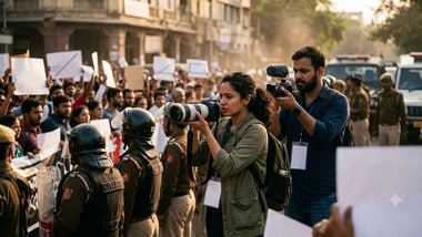 PCI issues guidelines for journalists covering protests after Delhi detentions (AI-generated image for representational purposes only)