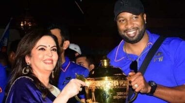 File image of Mumbai Indians (MI) co-owner Nita Ambani and new head coach Kieron Pollard.