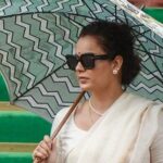 BJP MP Kangana Ranaut at the Parliament premises during the monsoon session of the Parliament, in New Delhi on Tuesday.