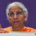 Union Finance and Corporate Affairs Minister Nirmala Sitharaman speaks during a press conference after the 57th Goods and Services Tax (GST) Council Meeting at Bharat Mandapam, in New Delhi on Thursday.