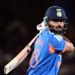 India's Naman Dhir plays a shot during the 1st T20I against New Zealand at Hagley Oval ground, in Christchurch on Thursday.