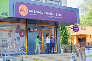File photo of an AU Small Finance Bank branch in Mumbai.