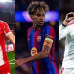 (From L) Harry Kane, Lamine Yamal and Kylian Mbappe are frontrunners to win the Ballon d'Or 2026.