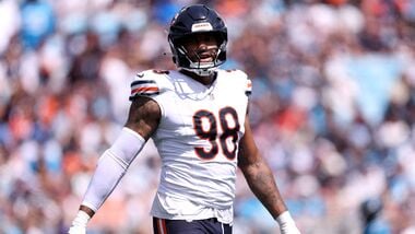 Montez Sweat #98 of the Chicago Bears suspended for two games