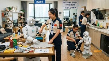 Workers in China are teaching robots everyday chores, earning  ₹57,000 monthly by folding clothes, sweeping floors, more