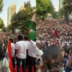 CJP leader Abhijeet Dipke addressing the gathering at Mumbai's Shivaji Park on Friday