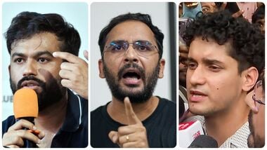 CJP leaders Abhijit Dipke, Ashutosh Ranka and Saurav Das.