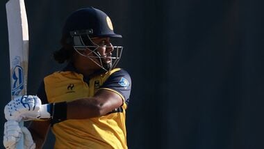 Sri Lanka's Chamari Athapaththu plays a shot in the women's gold medal cricket match between India and Sri Lanka during the 2026 Asian Games in Nishhin, Japan.