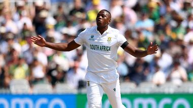 FILE PHOTO: Cricket - 2025 ICC World Test Championship Final - South Africa v Australia - Lord's Cricket Ground, London, Britain - June 13, 2025 South Africa's Kagiso Rabada reacts Action Images via Reuters/Andrew Boyers/File Photo