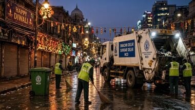 By directing the MCD to clean these areas at night, the Delhi government aims to ensure that streets and public spaces remain cleaner during the day, when public movement is higher. (AI-generated Image for representational purposes only)
