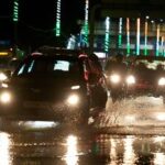 Light rain falls along Vikas Marg near ITO i in New Delhi, India, on Thursday, October 29, 2026.