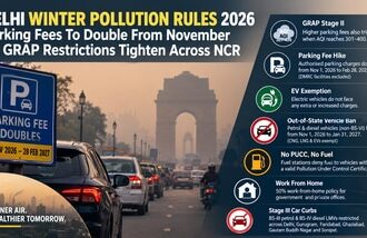 Delhi’s winter pollution plan brings higher parking fees, vehicle restrictions and stricter GRAP measures from 1 November, 2026.
